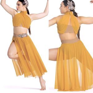 Revolution Tenth House 2 piece dance costume yellow ENIGMA TH21006 MA adult